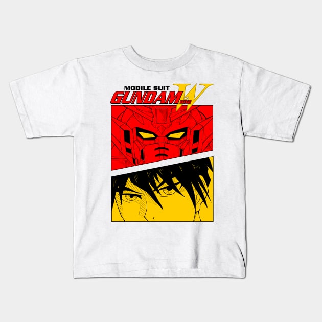 gundam wing Kids T-Shirt by Amartwork